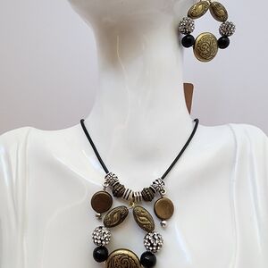 BrazenSoul Midnight Gypsy Black & Gold Statement Jewelry Set
